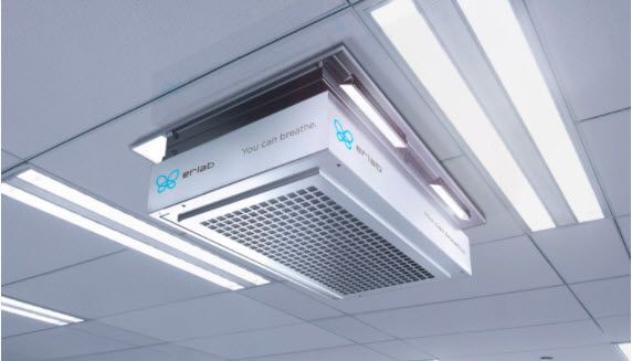 HALO P Smart Ceiling Mounted Air Purifier with HEPA Filter, removal of viruses, bacteria, particles and allergens